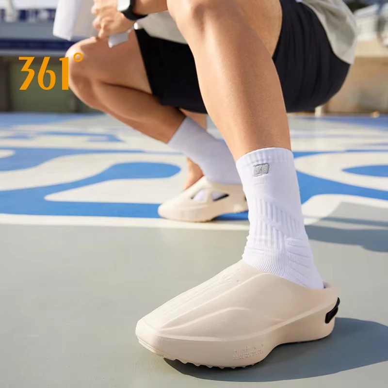 361 Degrees Joker Cyber Men Slippers Trendy Soft Antibacterial  Breathable Beach Lightweight Comfortable Male Shoes 672521104
