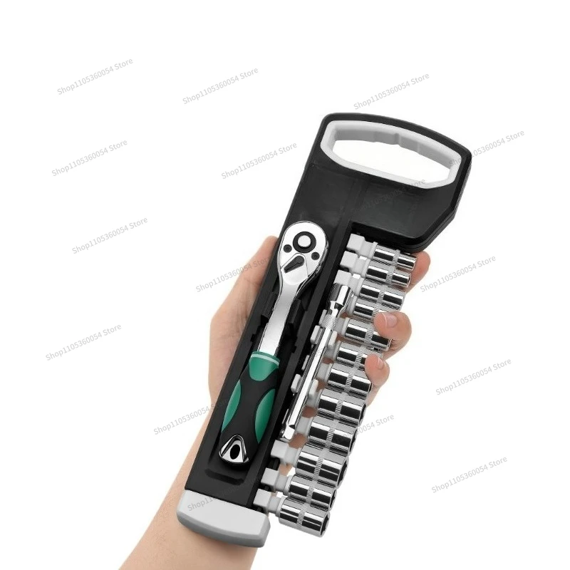For Ratchet Sleeve Wrench Set Universal Wrench Multifunctional External Hexagon Quick Wrench Casing Auto Repair Tool
