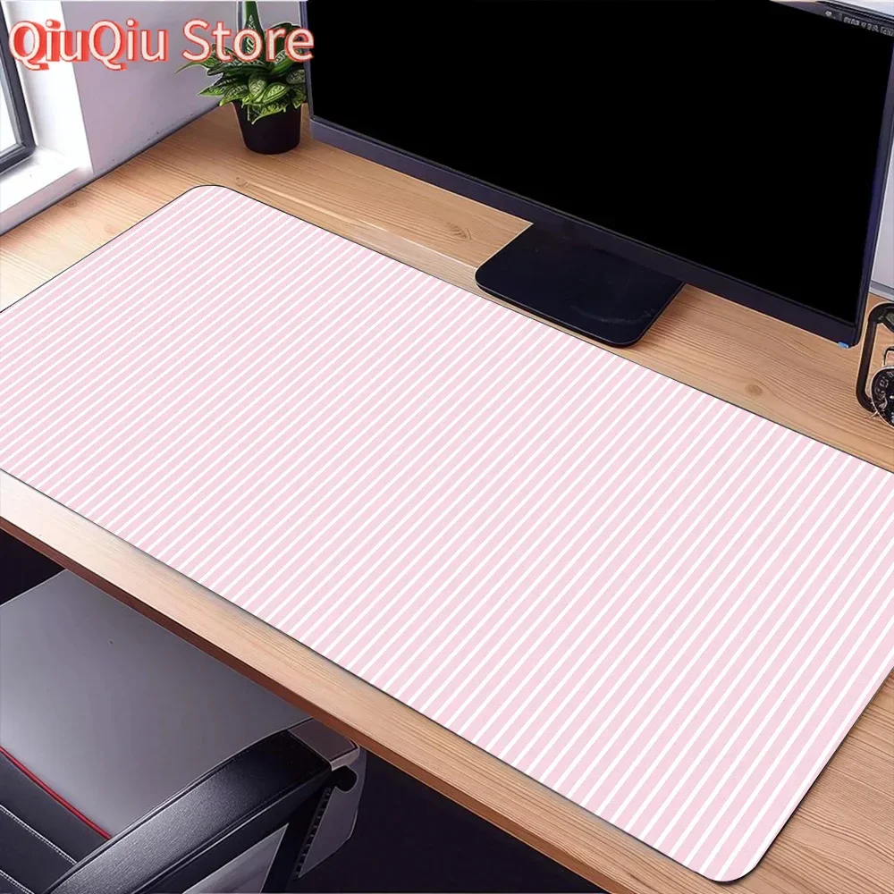 

Сетка в полоску, плотный толстый коврик для мыши в тонкую полоску, большой настольный коврик, клавиатура, эргономичный офисный резиновый ПК, нескользящий, с защитой от брызг, домашний заказ