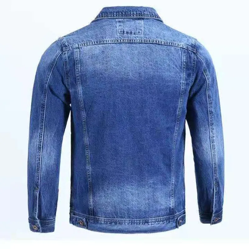 Denim Jackets Man Autumn Button Jeans Coat for Men Light Joker Fashion in Lowest Price Loose Korean Popular Clothes Clothing New