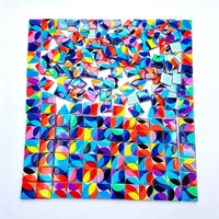 150g Pack Geometric Glass Mosaic Tiles for Artistic Decorations Handmade Garden Pot Decoration Soft Furnishing Creative Projects