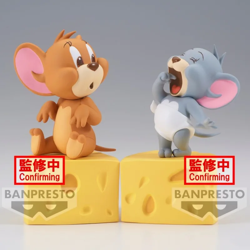 

Bandai Original Tom and Jerry Anime Figure I LOVE Cheese Jerry Tuffy Action Figure Toys For Kid Gift Collectible Model Ornaments