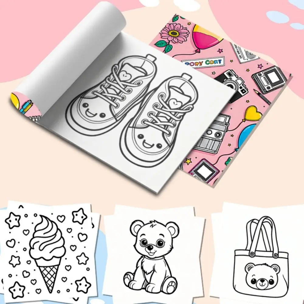 

Funny Educational Spooky Cute Coloring Book Relax DIY Filling Color Book Creative Cartoon Drawing Doodle Book Adults and Teens