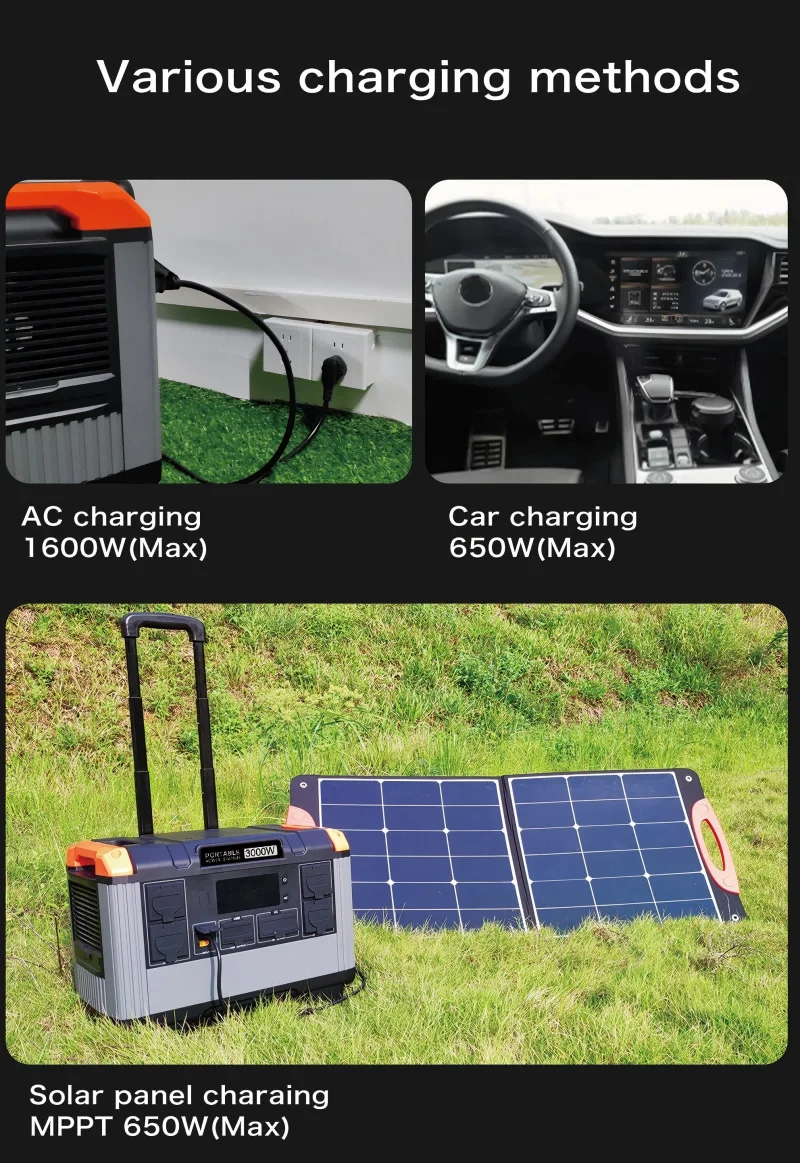 T30 Portable Power Station (3000W/2688Wh): Expandable LiFePO4  for Outdoor Activities, Power Outages & RV Use