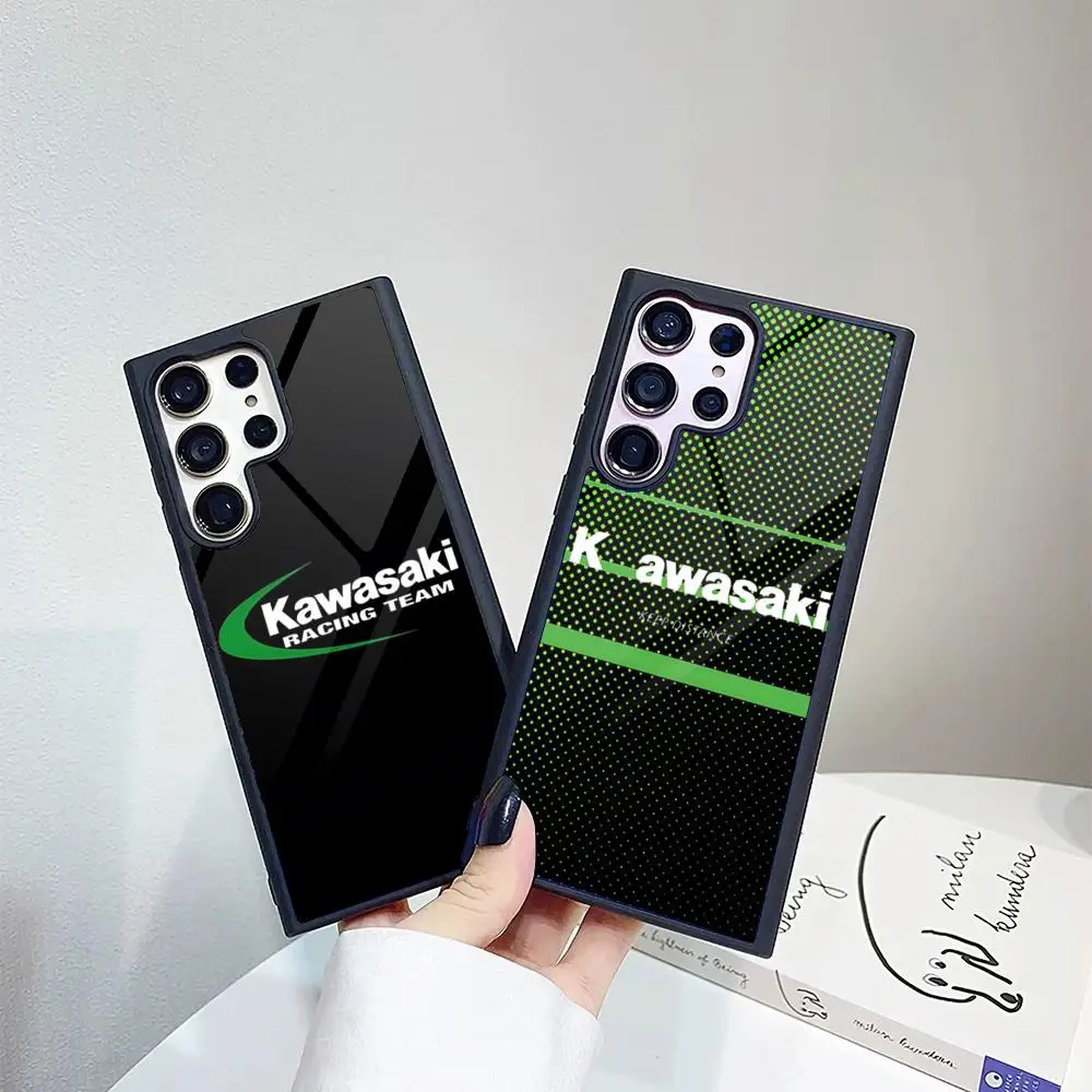 Motorrad Kawasaki Handyhülle für Samsung Galaxy S26 S25 S24 S23 S22 S21 S20 FE Edge Pro Plus Ultra PC+TPU Cover