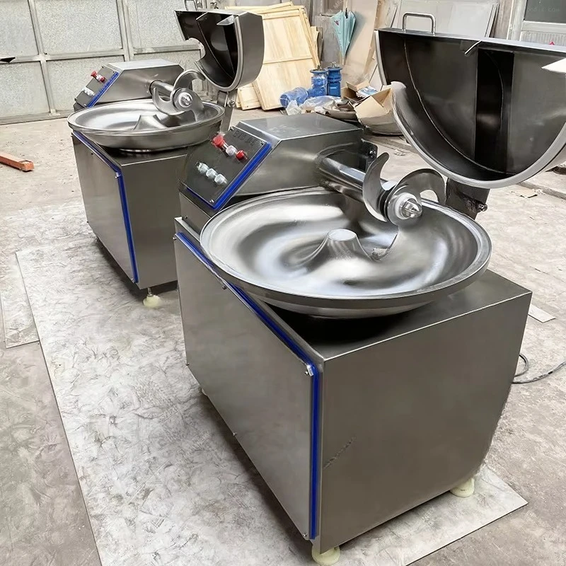 Automatic large and high speed sausage vegetable shredder vacuum meat bowl shredder