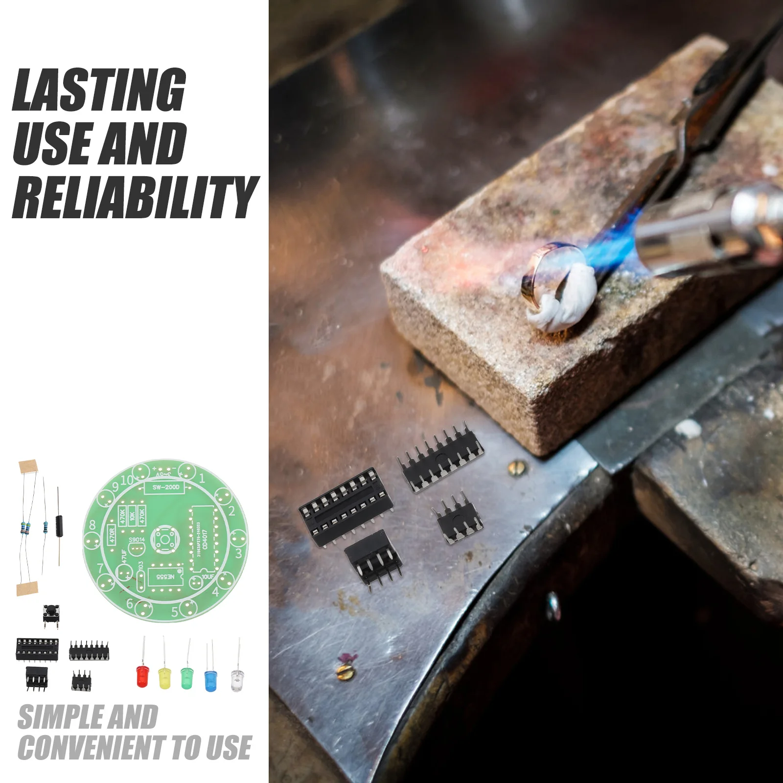 Zestawy elektroniczne dla początkujących DIY, projekty płytek drukowanych, narzędzia szkoleniowe, zestaw lutownicy, lutowanie elektroniki