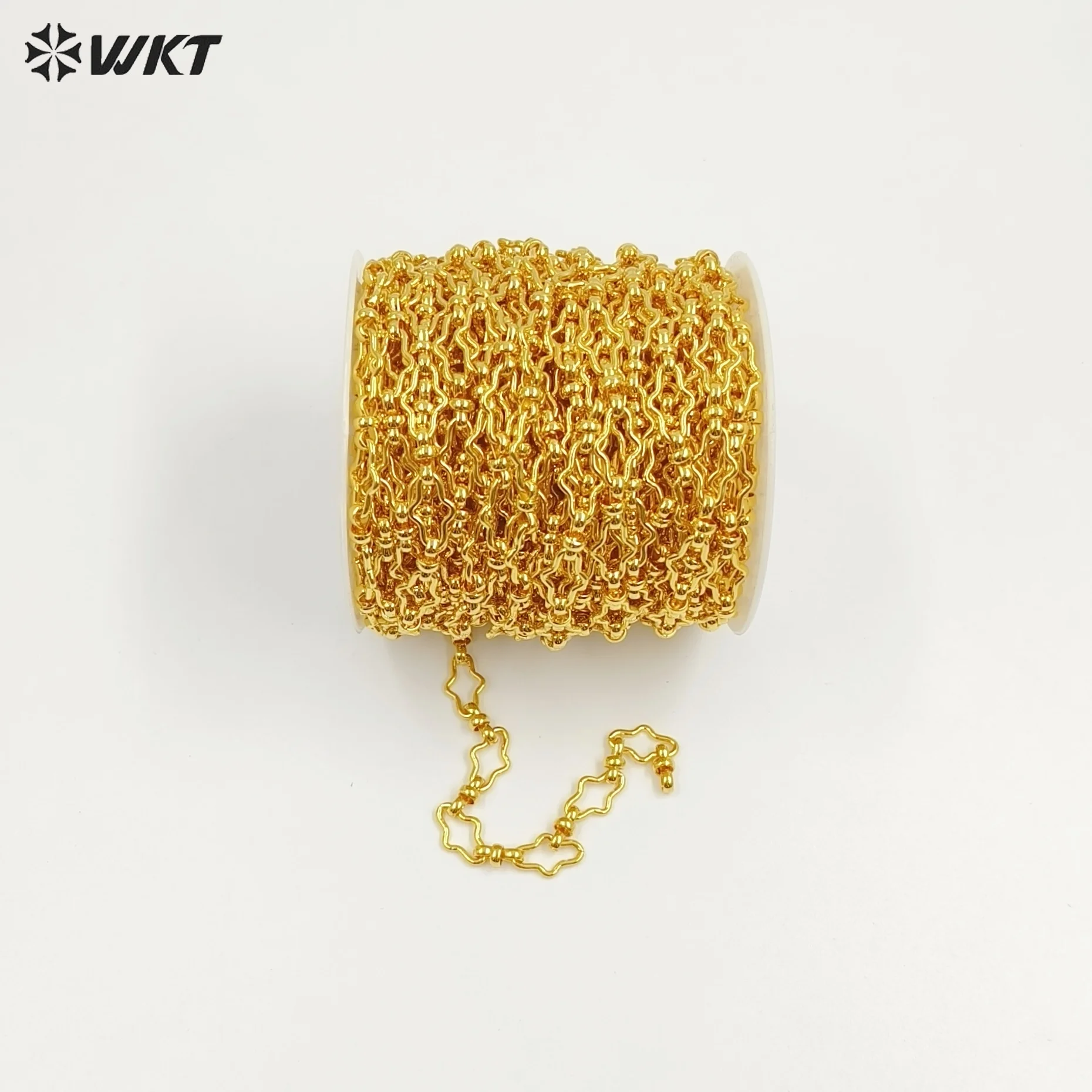 WT-BC263 Newest Sales Fashion Style Cross Shape Chain Yellow Brass With Gold Plated For Women Jewelry Handmade Wholesale
