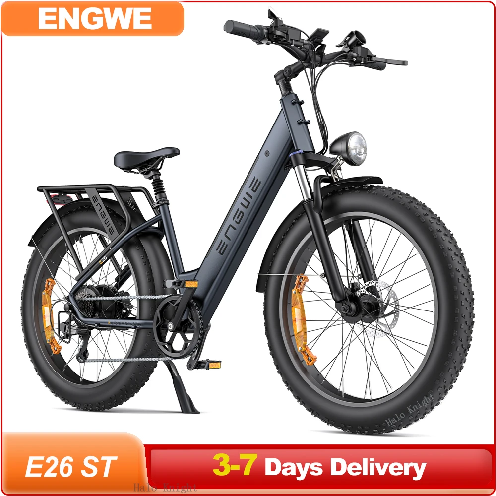 Electric E Bike ENGWE E26 ST 48V 250W 16Ah Electric Bike Ladies 45kmh Electric Bike Adults Road Bicycle 26*4.0 Fat Bike Electric