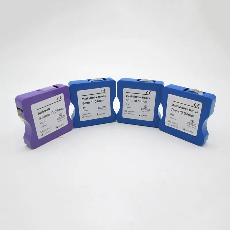 10 Boxen Dental-Matrixstreifen aus Edelstahl, Harzfilm zur Restaurierung, lichthärtendes Harz, transparenter Matrixband-Polierstreifen, Dentalmaterial