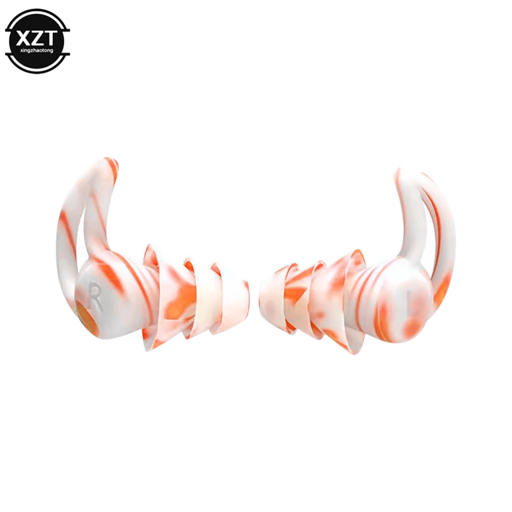 Sleep Soundproof Earplugs Soft Silicone Color Contrast Ear Plugs Anti Noise Earplugs for Sleeping Waterproof Swimming Ear Plug