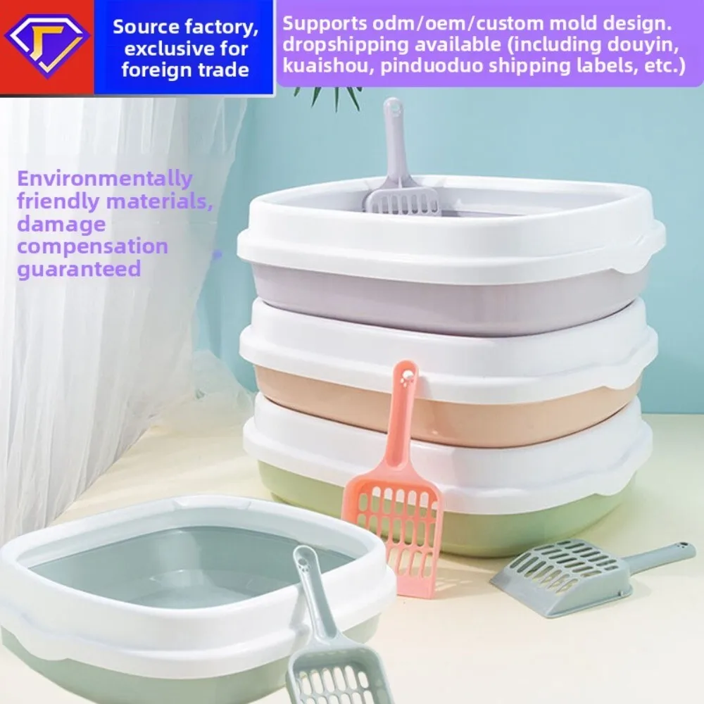 

Extra Large Thickened Semi Enclosed Cat Litter Box for Pet Supplies with Anti Splash and Anti Sand Design Ideal for Indoor Use