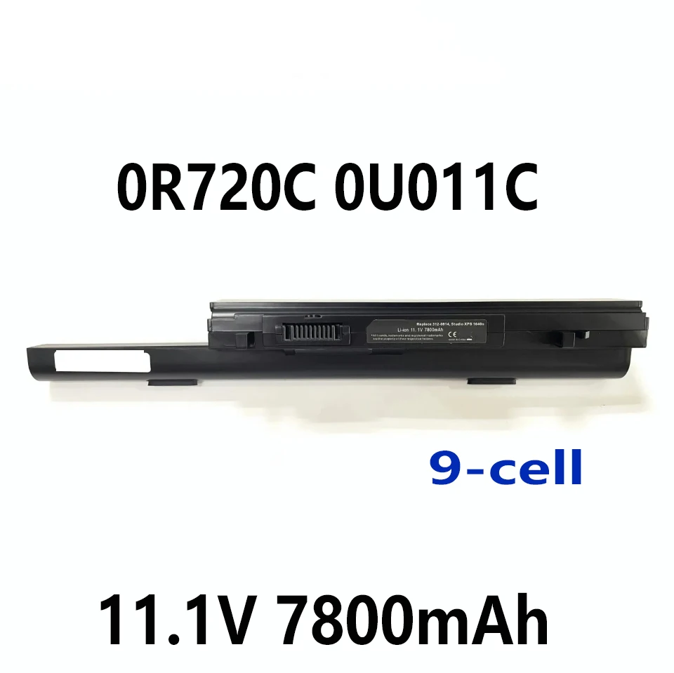 0R720C 0U011C 9-cell 11.1V 7800mAh battery suitable for Dell Studio XPS 161640n 1645n 1647n 312-0814 451-10692 X411C