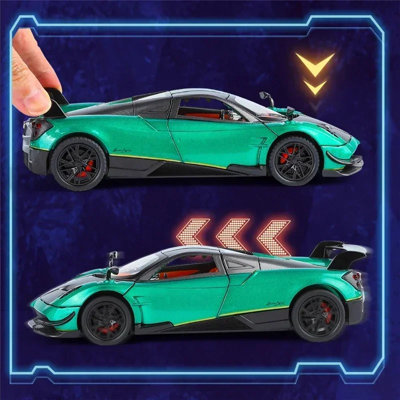 1:24 Pagani Huayra BC Legering Sport Model Diecast Metal Racewagen Voertuigen Model Geavanceerde Auto Model Collectibles