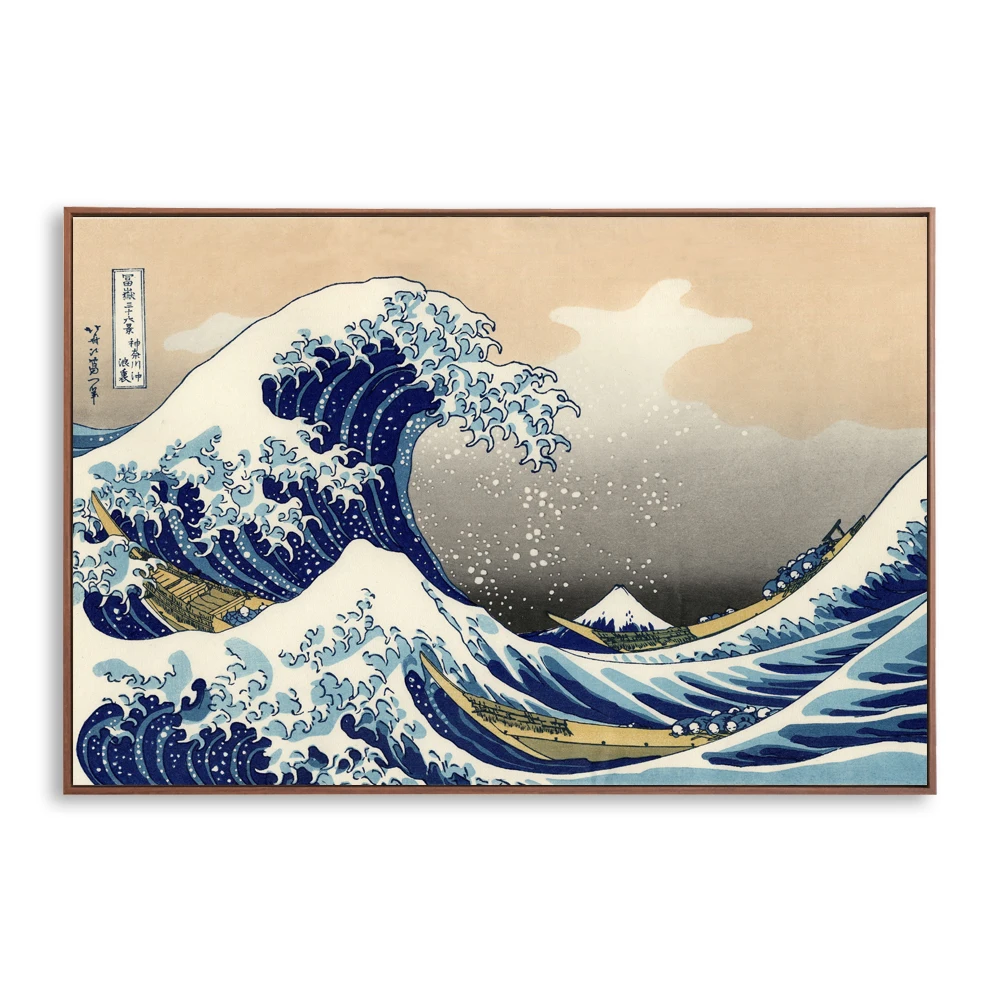 The Great Wave Off Kanagawa Japanese Canvas Painting Ukiyo-e Wall Art Posters and Prints Artwork for Home Living Room Decor