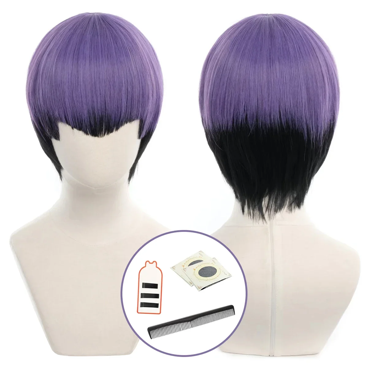 

Cosplay Kaiju No. 8 Anime Hoshina Soshiro Cosplay Wig Rose Net Synthetic Fiber Adjustable Size Heat Resistant Cap Comb Halloween