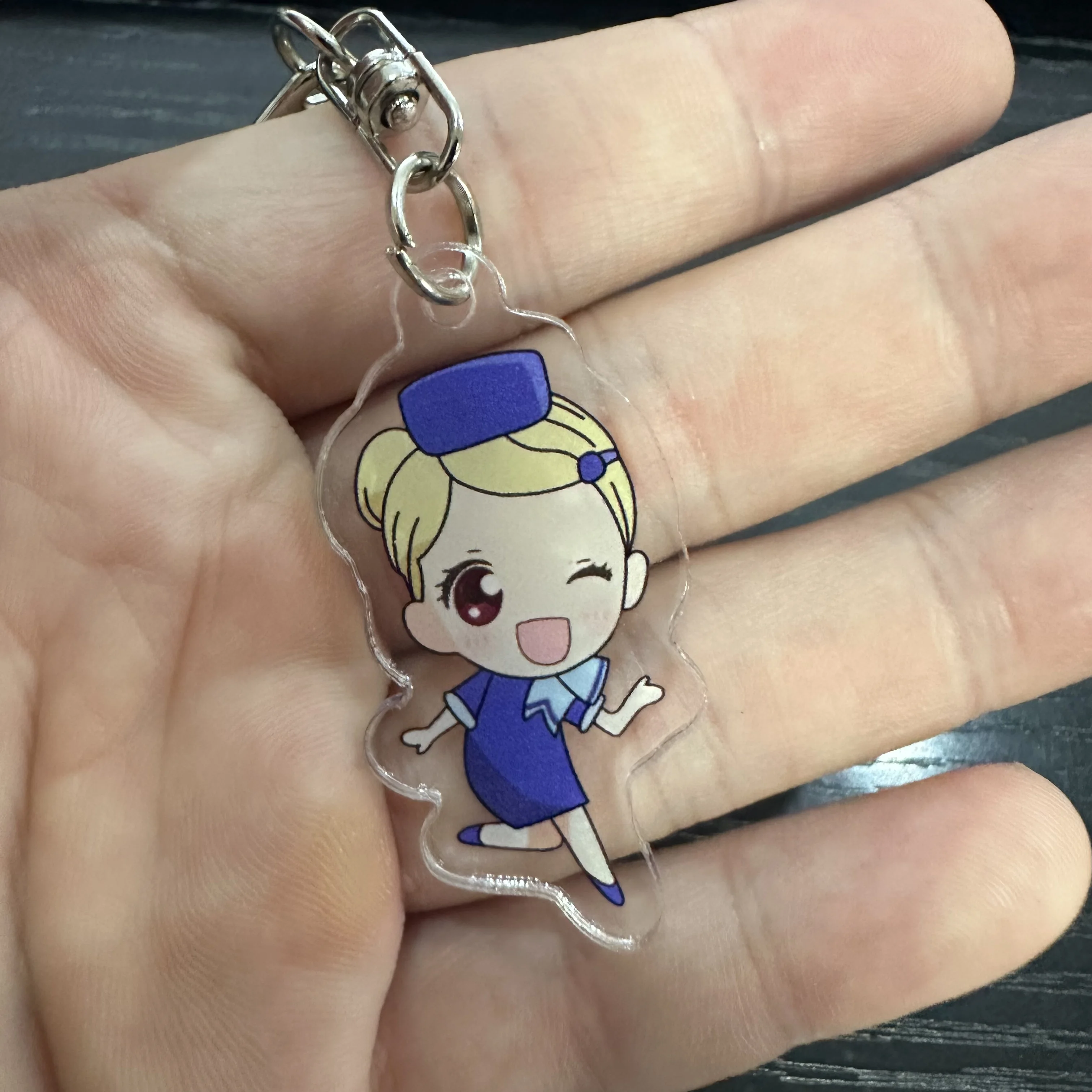 Cute Cartoon Anime Shugo Chara Figures Ran Suu Dia Cosplay Acyrlic Keychains Kawaii Bag Accessories Fans Christmas Gifts