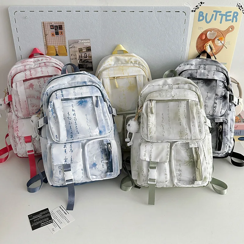 

Women's Backpack Transparent Backpack Women's Large Capacity Backpack Middle School Girls High School Students Leisure Computer