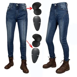 Protective jeans Women Motorcycle Pants Blue Moto Jeans Protective Gear Blue Motorbike Trousers Motocross Pants Moto Pants