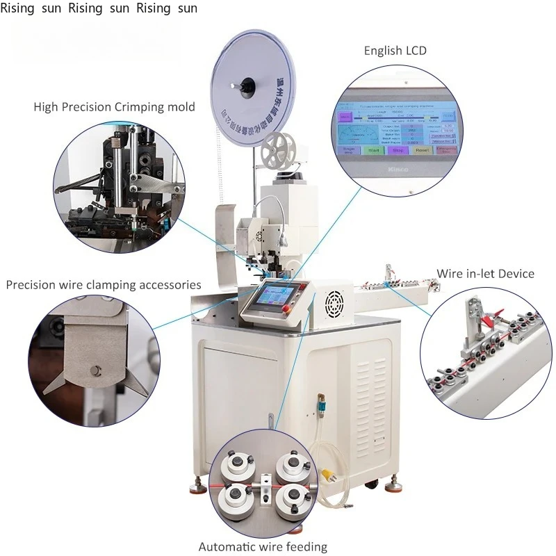 Fully Automatic One Side Copper Wire Crimping    EW-22A Single Side Terminal Crimping