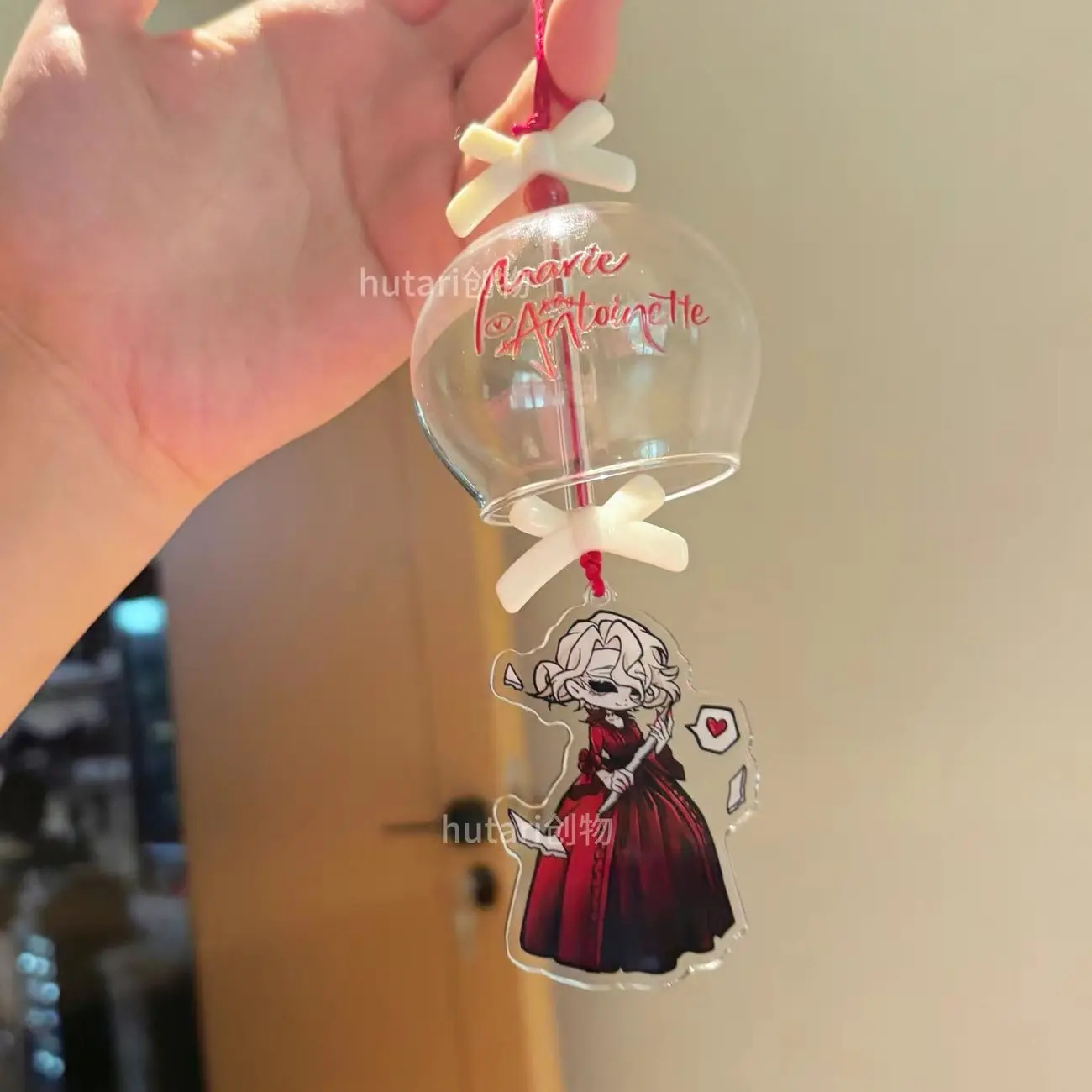 Campanella a Vento in Vetro Trasparente con Graffiti, Cosplay Anime Identity V, Accessorio per Camera da Letto, Regalo per Fan