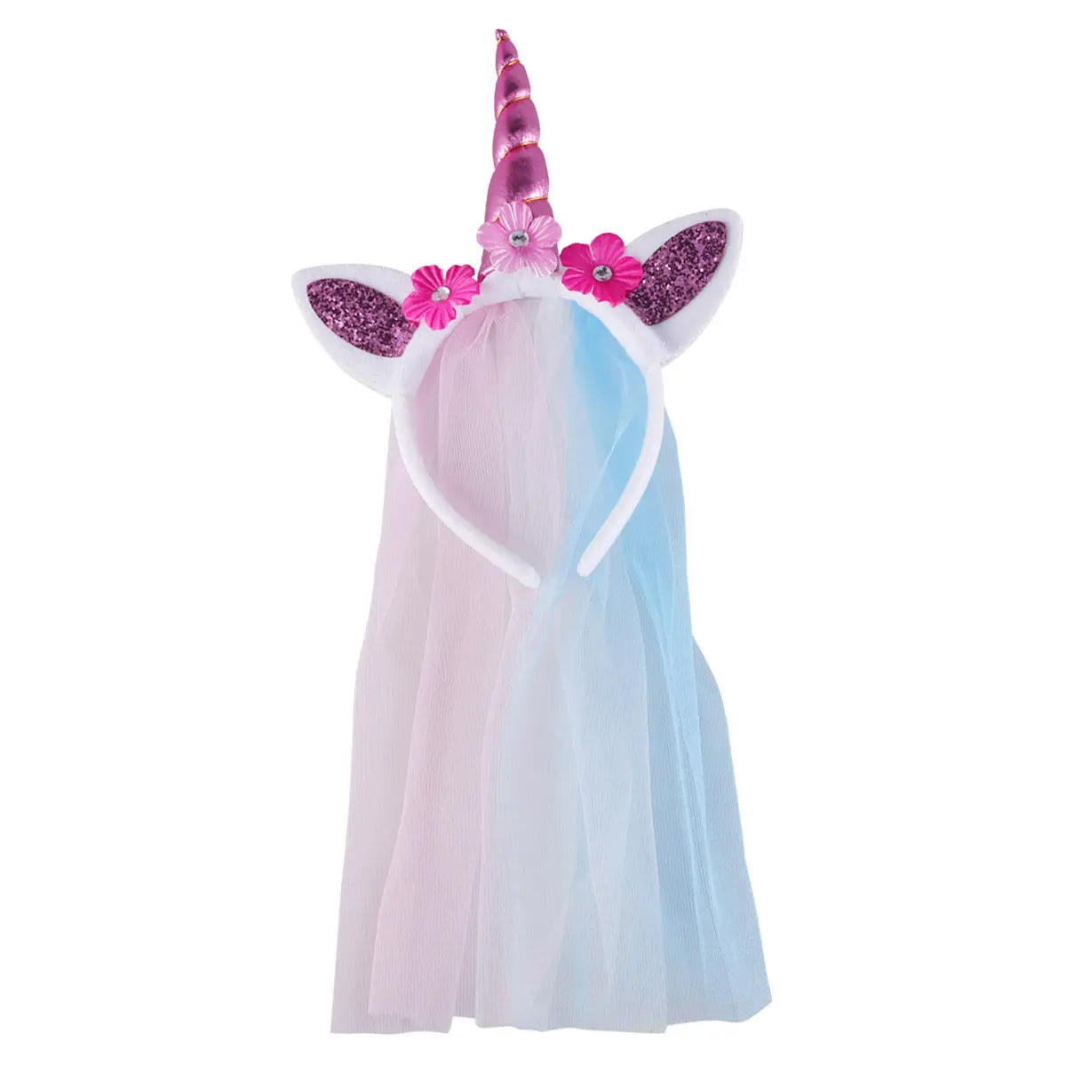 Diadema de unicornio para niñas, accesorios para la cabeza coloridos y a la moda, diseño cómodo y suave, ideal para fiestas de baile, banquetes, escenario