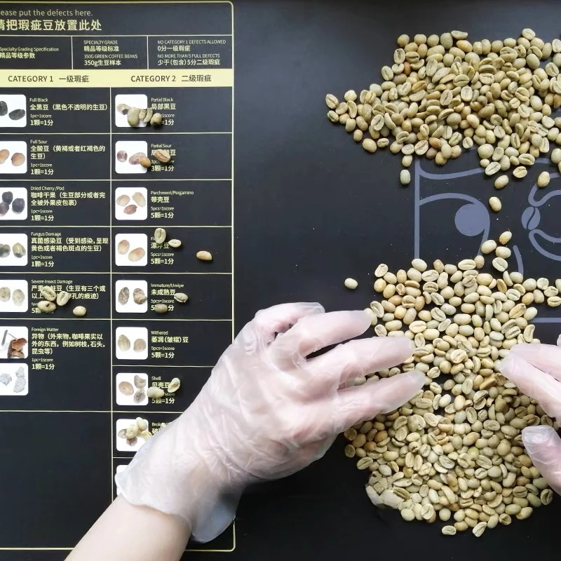 Green Coffee Defective Beans Grading Pad Black Sorting Pad Bean Picking Pad Coffee Tool