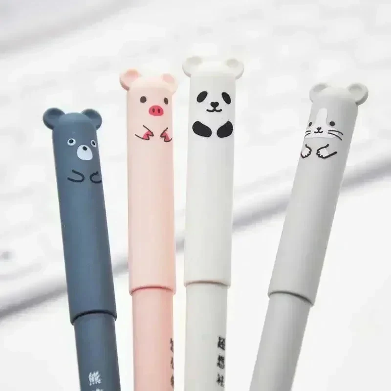 

4/8/12/16/20/24Pcs Kawaii Erasable Pen Pens Cute Cartoon Animals Pen Washable Handle Gel Pen