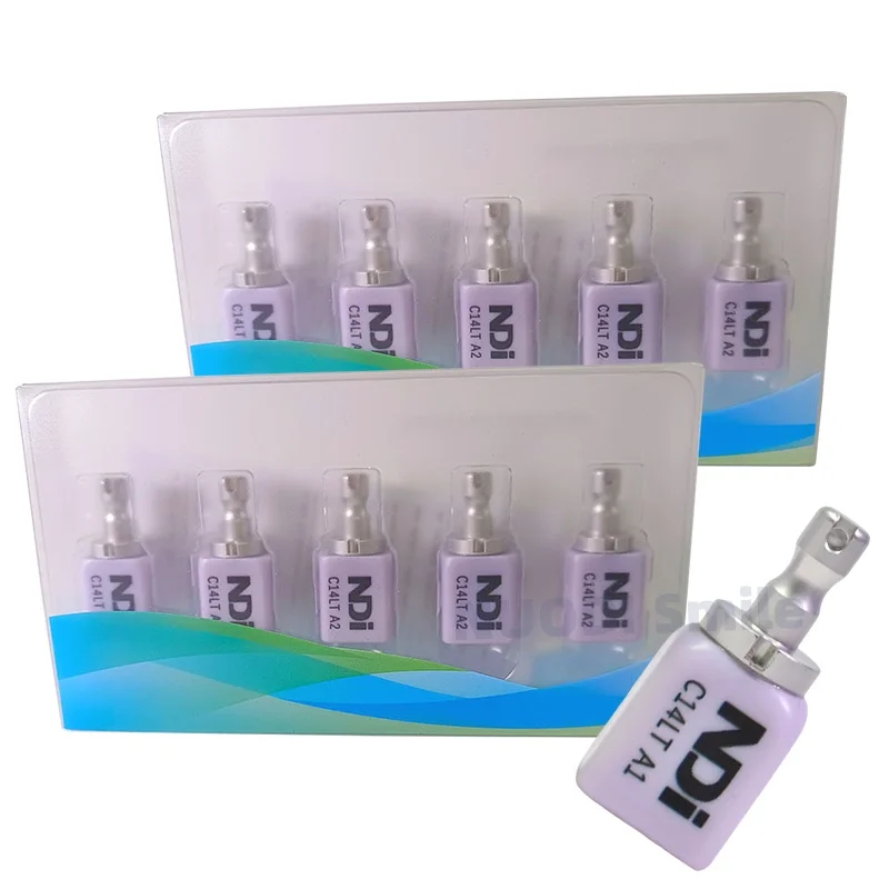 5Pcs 치과 실험실 리튬 디실리케이트 블록 크라운 베니어 인레이 재료 용 Sirona Cerec CAD/CAM 용 C14 NDI 유리 세라믹 큐브