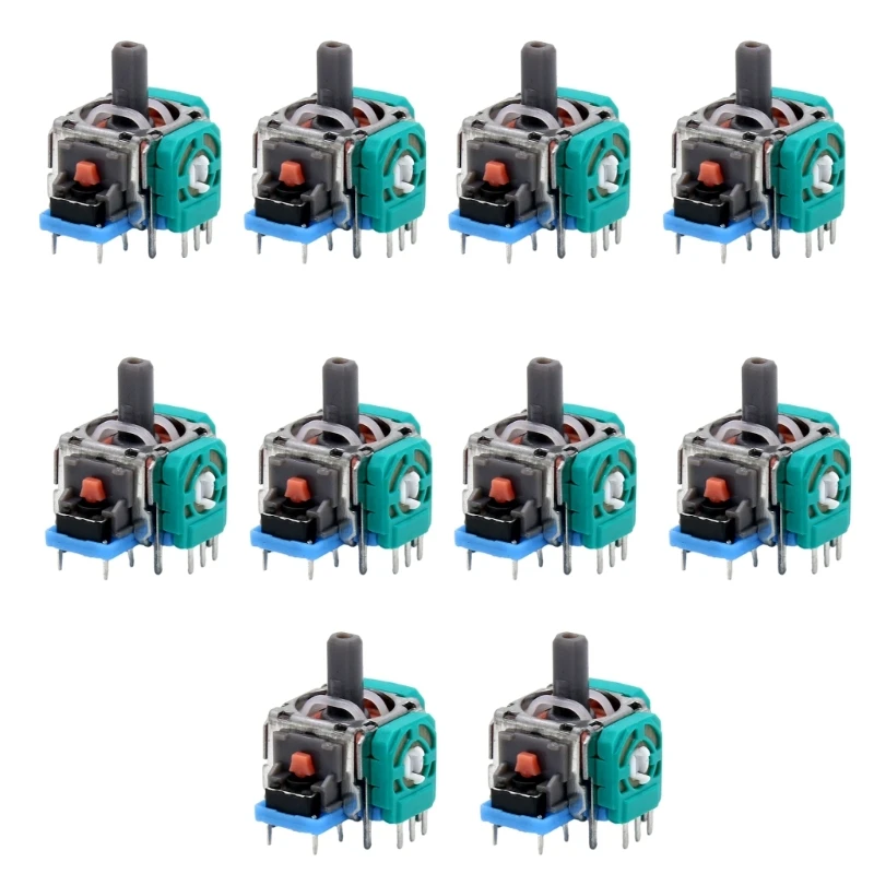 10 قطع استبدال قطع غيار الألعاب اللاسلكية المستشعرات الإبهام تثبيت بسيط