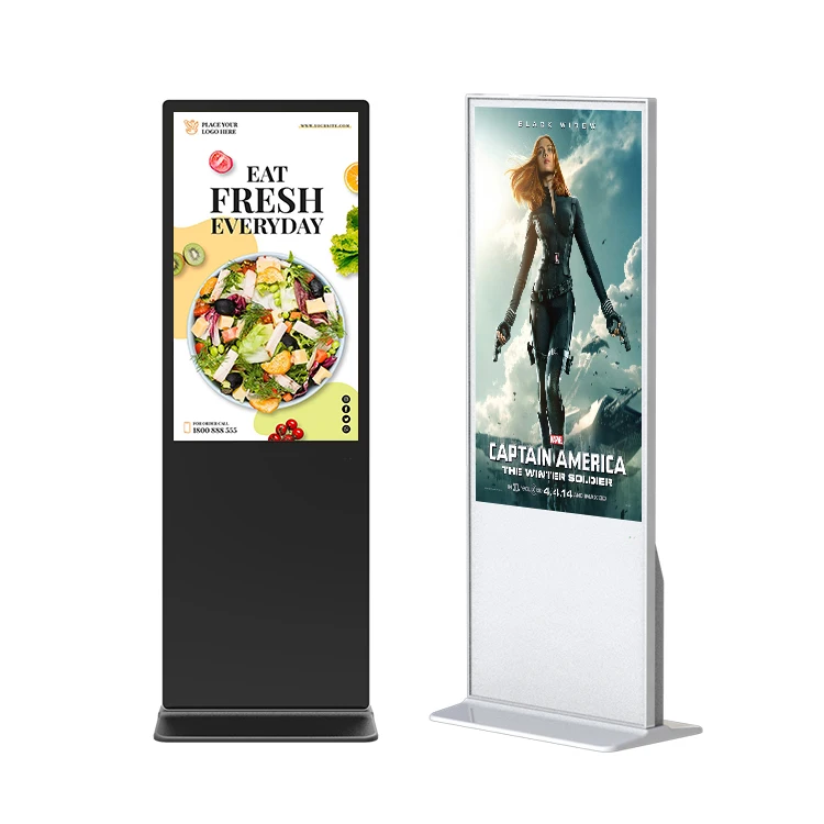 Vertical Infrared Screen Indoor 4K Custom Digital Signage Totem 43 50 55 Inch Android Digital Signage