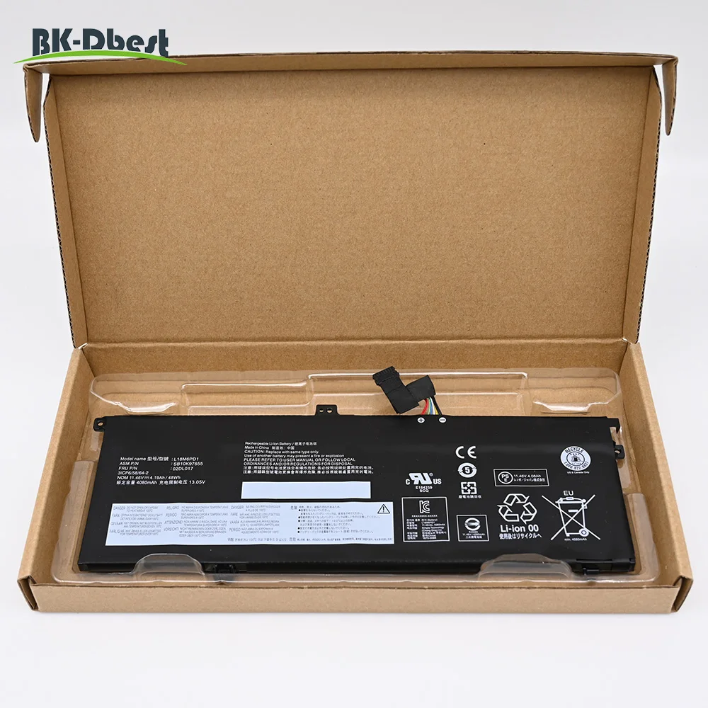 Imagem -06 - Bateria do Portátil para Lenovo Thinkpad Bk-best L18m6pd1 X13 X390 Série X395 Sb10k97655 02dl017