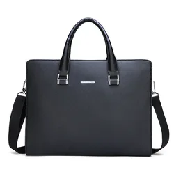 Luxury Fashion Men's Briefcase Shoulder Crossbody Office Business Leather Laptop Bag Totes Handbags