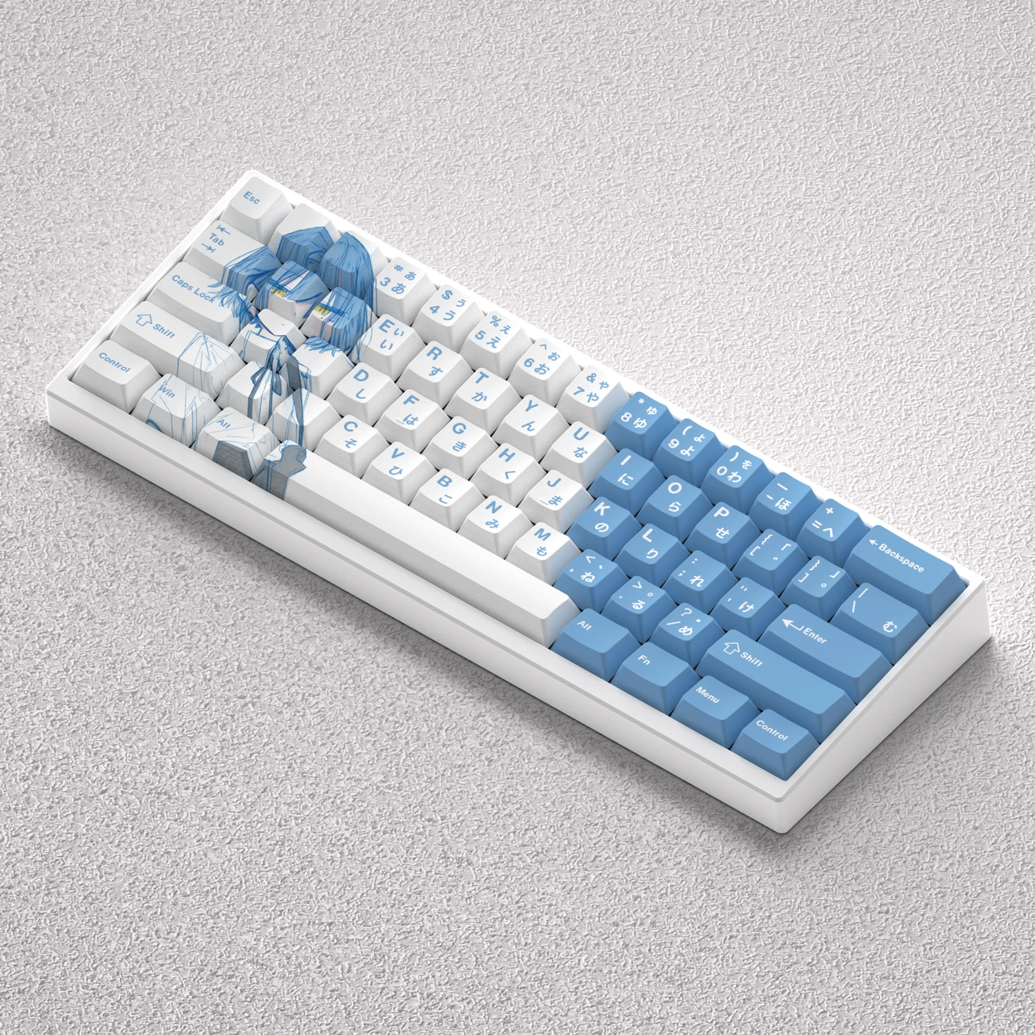 73 Keys Keycaps PBT Dye Sublim - Gaming Keyboard Blue Switches recension och pris