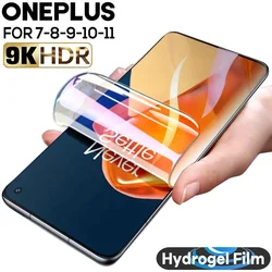 Protector de pantalla de hidrogel para OnePlus, película protectora para Ace Nord 2 2T CE 2 3 Lite 9RT 8T 11R, 10, 11, 9, 8, 7T Pro