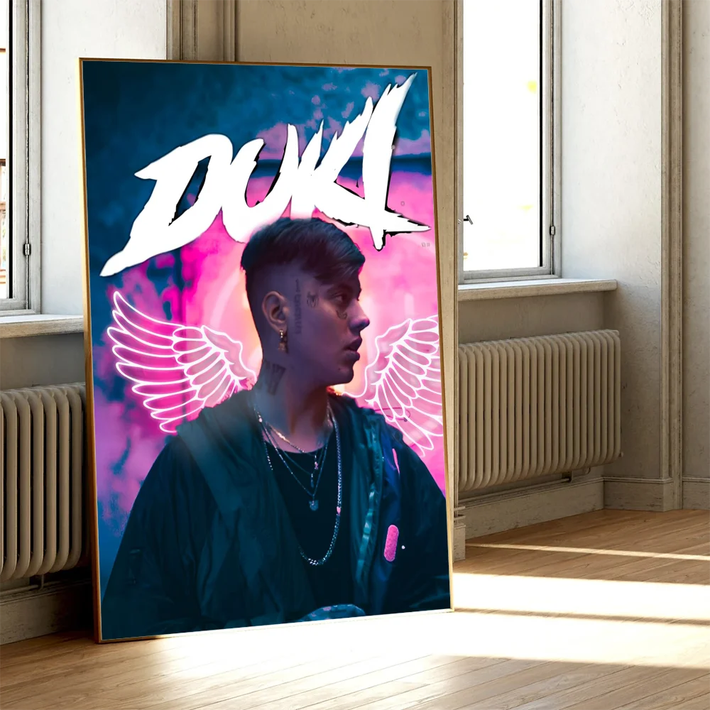 D-duki Rapper Poster Movie Sticky Posters Retro Kraft Paper Sticker DIY Room Bar Cafe Aesthetic Art Wall Painting