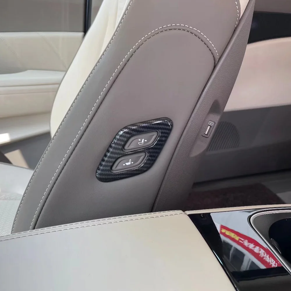 

Для Kia Carnival KA4 2021 2022, углеродное волокно, автомобильное сиденье, подголовник, переключатель регулировки, крышка, накладка, наклейка, аксессуары