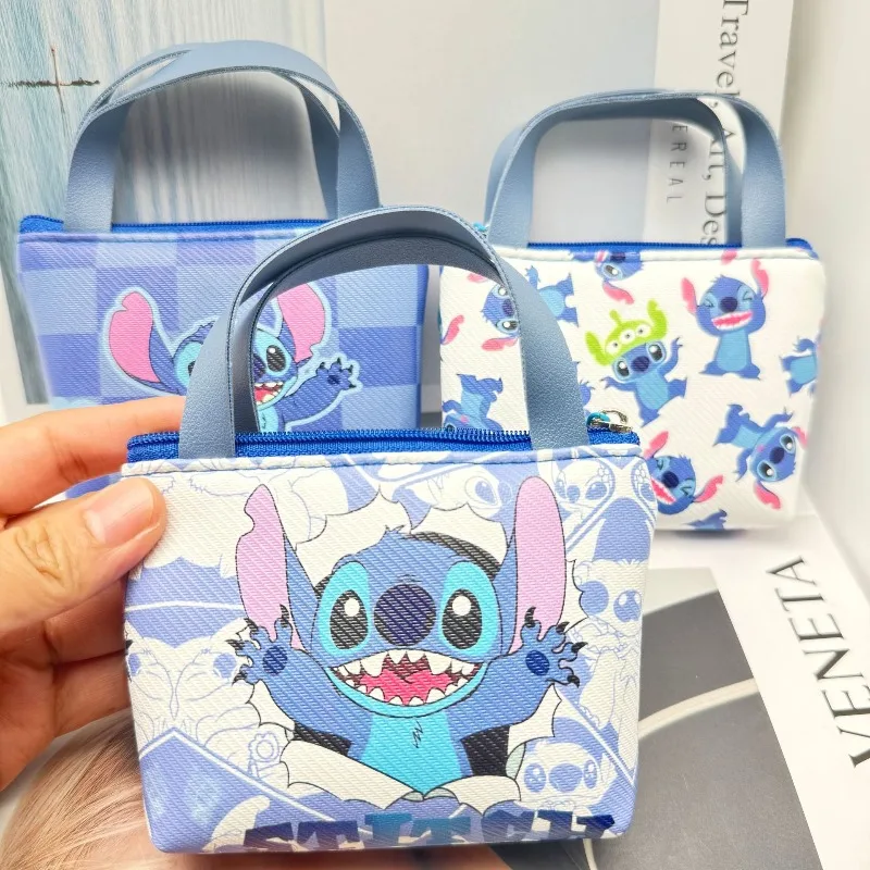 حقيبة يد كرتونية من Stitch، محفظة للعملات المعدنية، تصميم ليلو وستيتش من مادة البولي يوريثان الإبداعية، محفظة لطيفة لحامل بطاقة المفاتيح، حقيبة تخزين سماعات الأذن #2