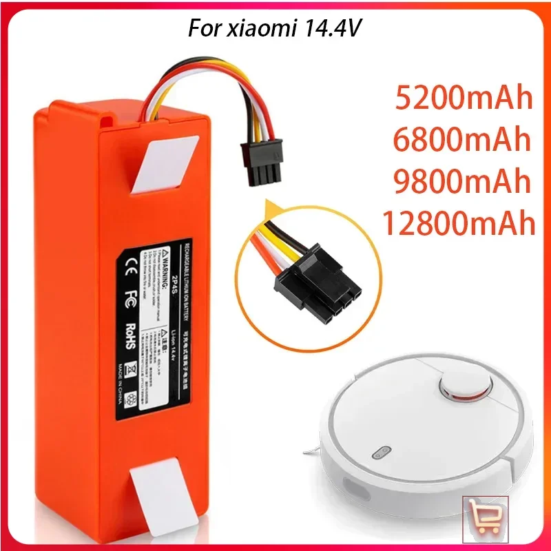 

14.4V 12800mAh Li-ion Battery Robotic Vacuum Cleaner Replacement Battery for Xiaomi Robot Roborock S50 S51 S55 Accessory Spare.\