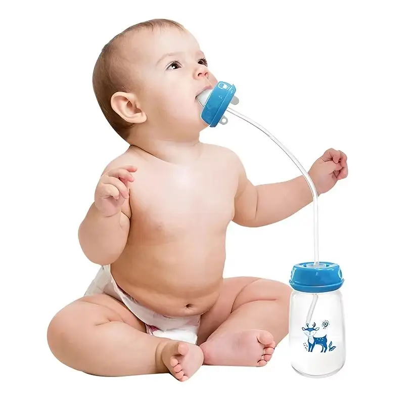 Erduo Plastic Baby Water feeding bottles with straw drinking bottle children for newborns babies reborn formula milk items