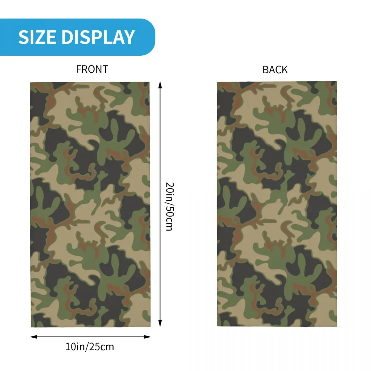 Camo Camouflage Bandana Neck Gaiter Printed Balaclavas Wrap Scarf Warm Cycling Riding for Men Women Adult Winter