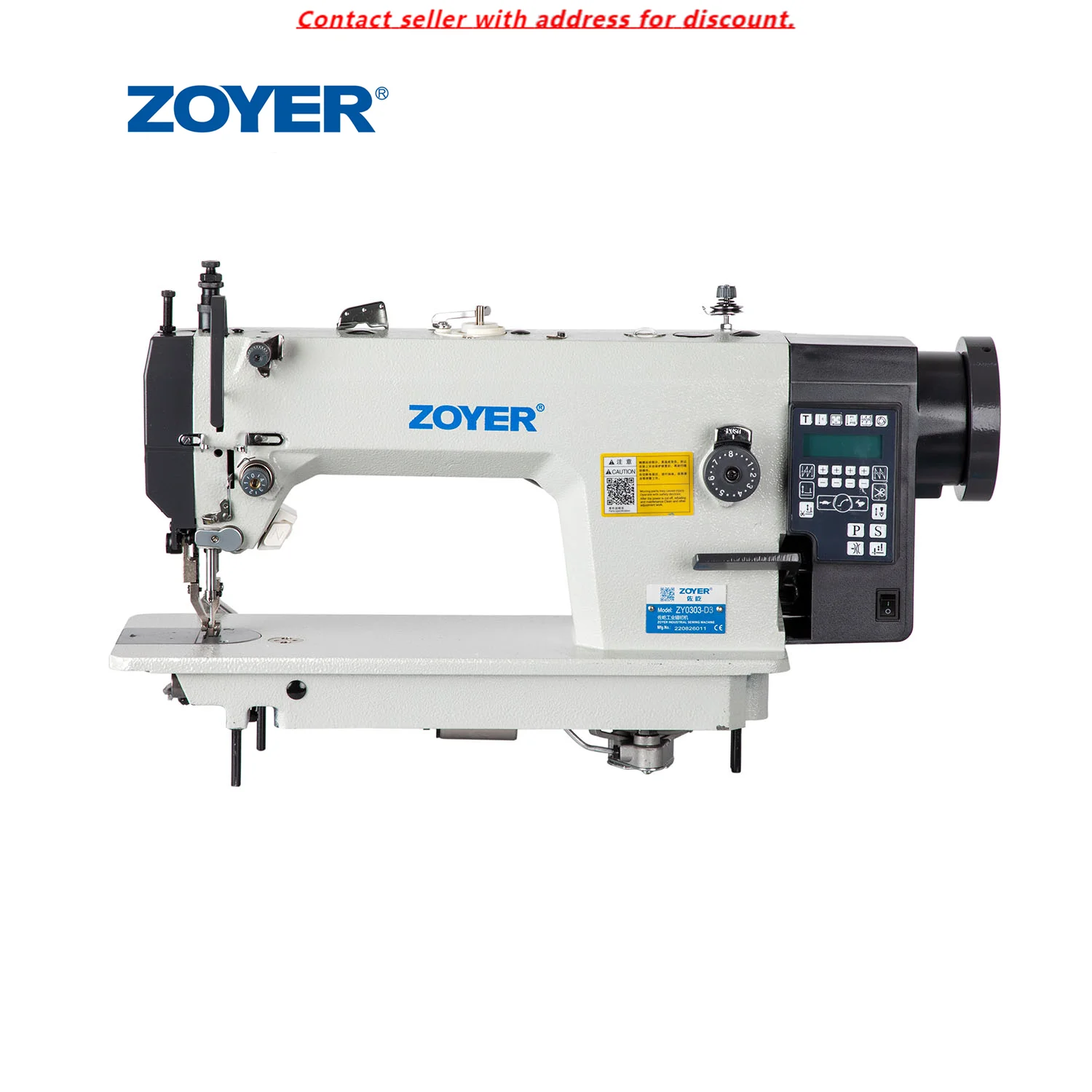 

ZY0303-D3 Direct Drive Servo Motor Heavy Duty Industrial Lockstitch Machine Single Needle Needle Feed Mechanism New Metal