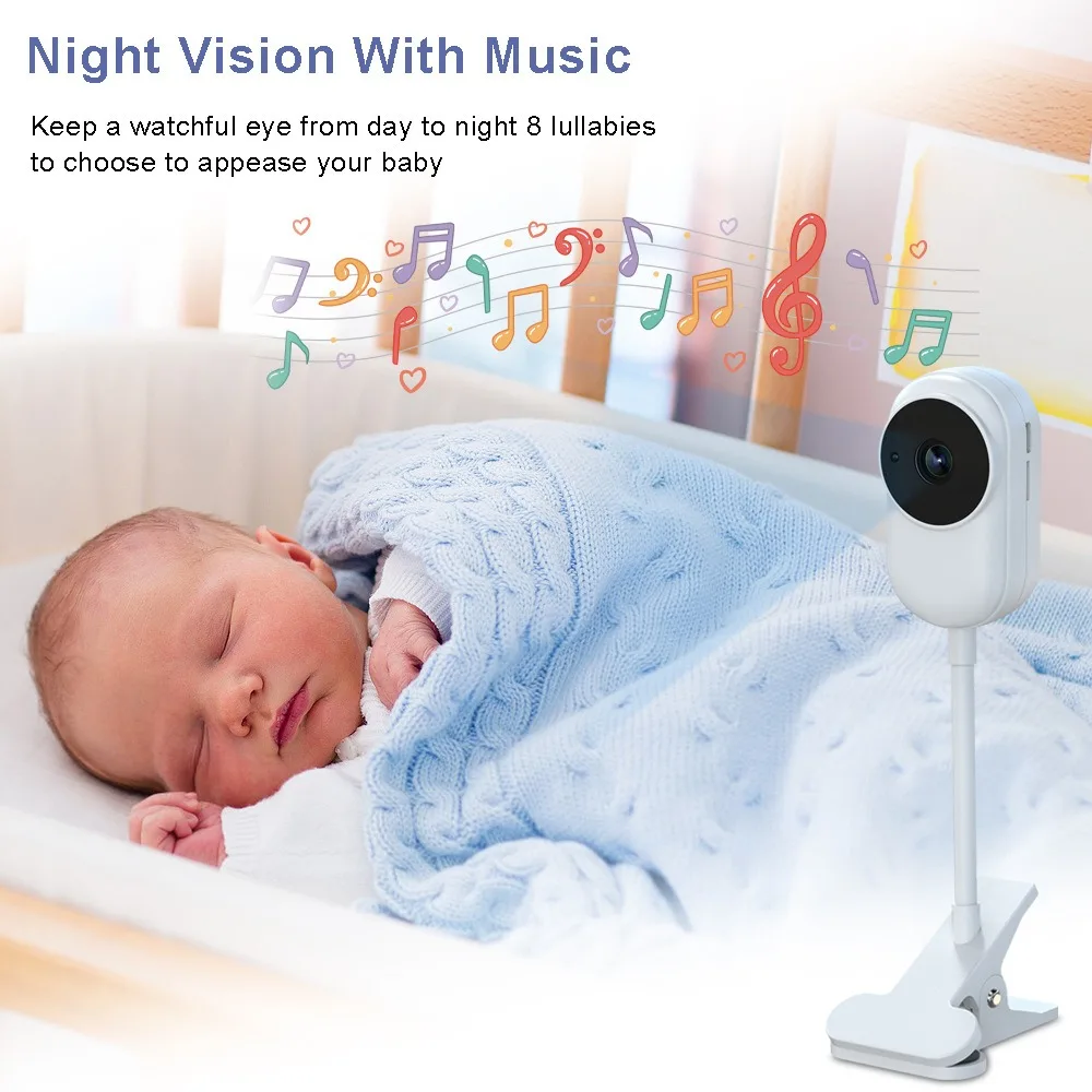 New No WiFi Video Baby Monitor 3.5 Inch HD LCD Babyphone Baby Surveillance Camera VOX Lullabies Nanny Security Monitor view 4