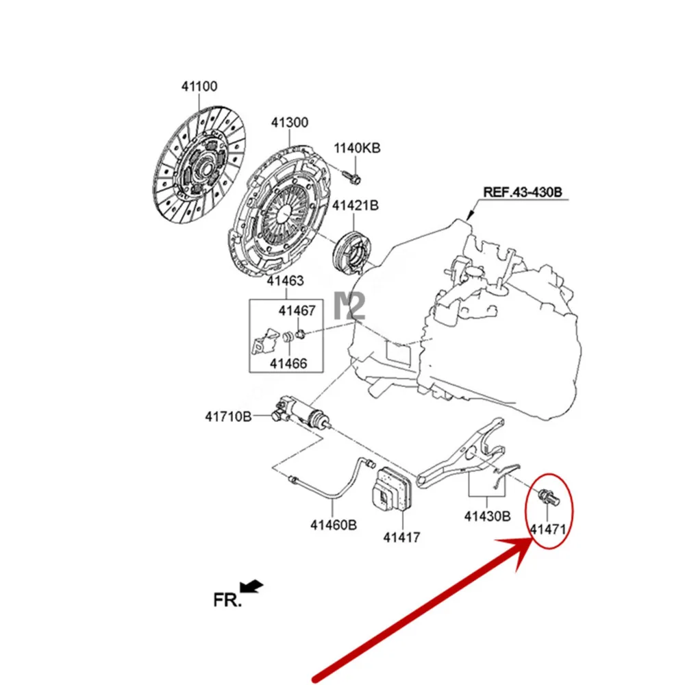 FULCRUM-CLUTCH RELEASE LEVER For KIA  Ceed K3 Rio Soul Sorento Sportage Carens Cerato Forte 4147132000 41471 32000 41471-32000