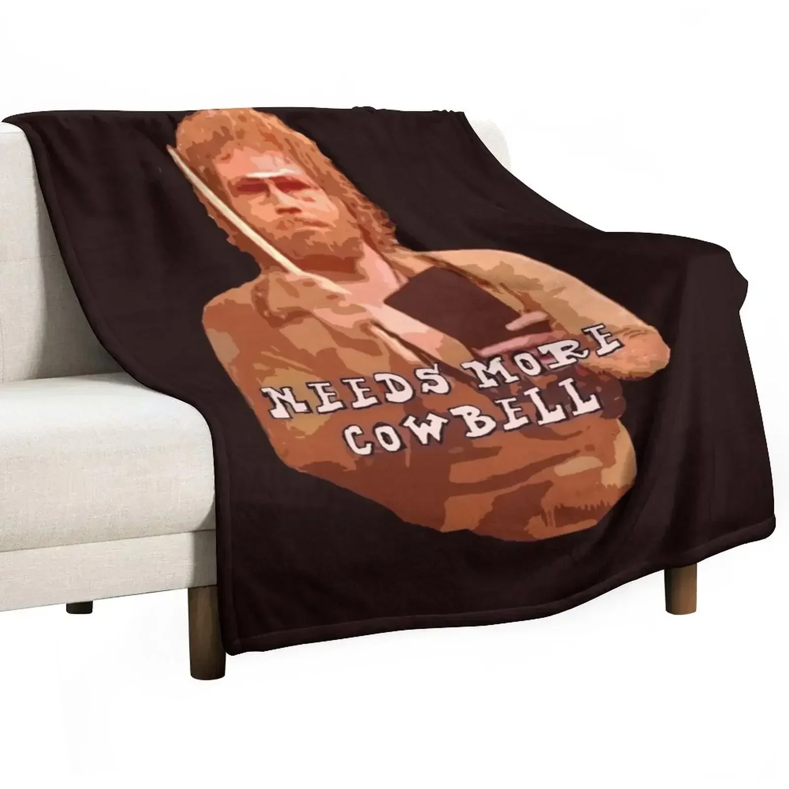 NEEDS MORE COWBELL, PART DEUX Throw Blanket Polar Hairys Loose Blankets