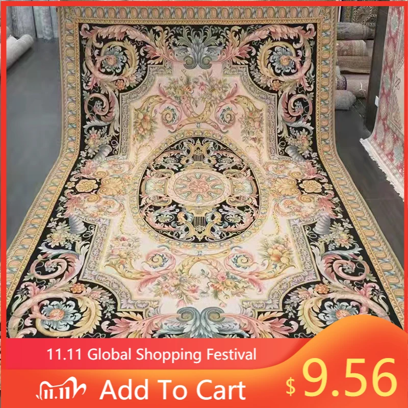 

Vintage Classical French Design 120Lines HandKnotted Wool Carpet House Decorative Carpets and Rugs