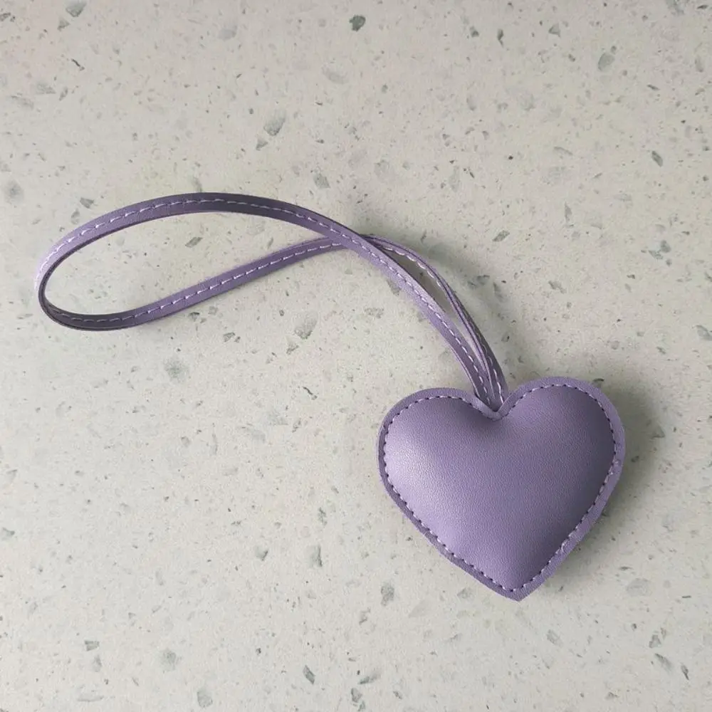 

Trendy PU Leather Heart Keychain Love Cartoon PU Leather Hanger 14 Colors Fashion Bag Pendant Bag Ornament