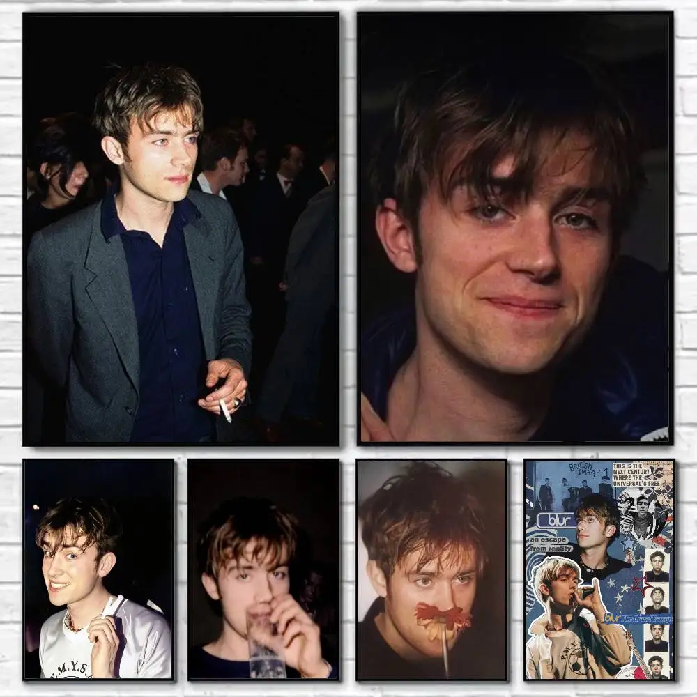 

D-Damon A-Albarn Britpop Cover Poster Self-adhesive Art Waterproof Paper Sticker Coffee House Bar Room Wall Decor
