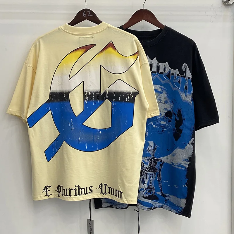 

Good Quality Cotton Streetwear GOD SPEED Short Sleeve T Shirts Summer Loose Letter Pattern Top Tee Men Women Classic