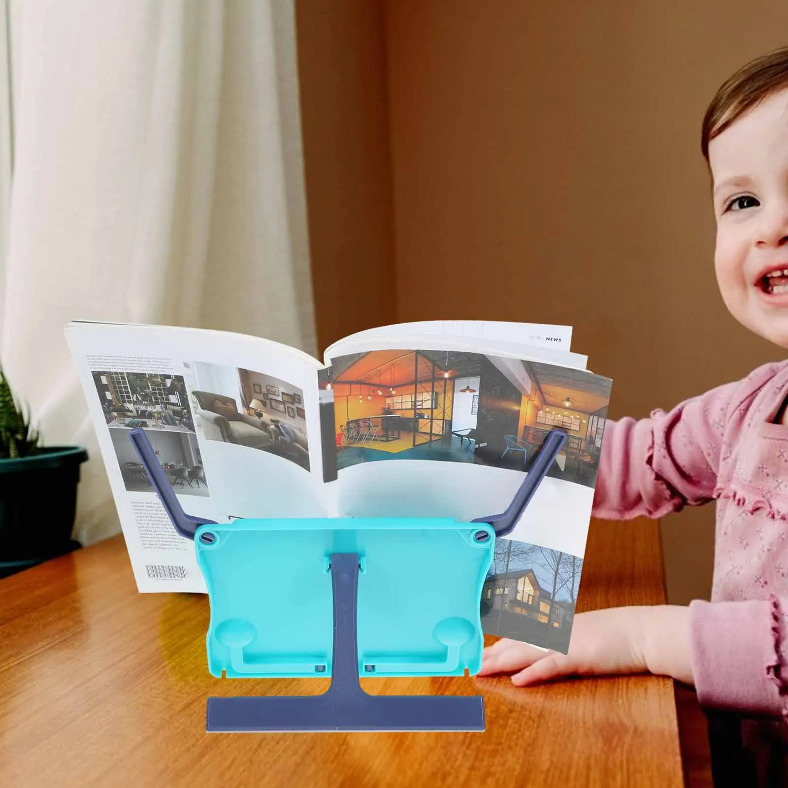 

1Pcs Kids Reading Stand Foldable Portable Book Holder Adjustable Angle Lightweight Reading Holder for School Home Use Children